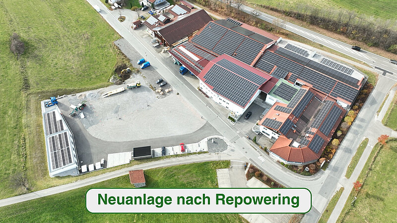 Neu-Photovoltaikanlage bei der Firma Prometall in Rieden.
